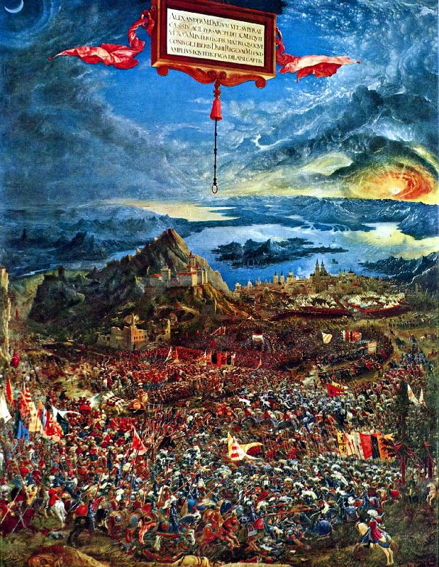 Albrecht Altdorfer Battle of Issus Norge oil painting art